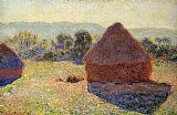 Grainstacks In The Sunlight Midday by Claude Monet